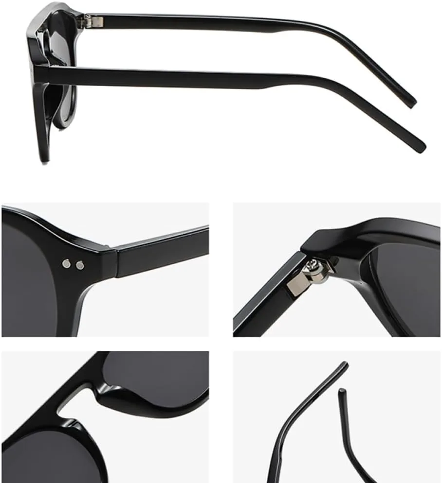 

Солнцезащитные очки в стиле ретро 2027 года, сине-зеленые, для женщин и мужчин, с оправой из поликарбоната, солнцезащитные очки UV400, летние, коричневые MTZJH, Grey