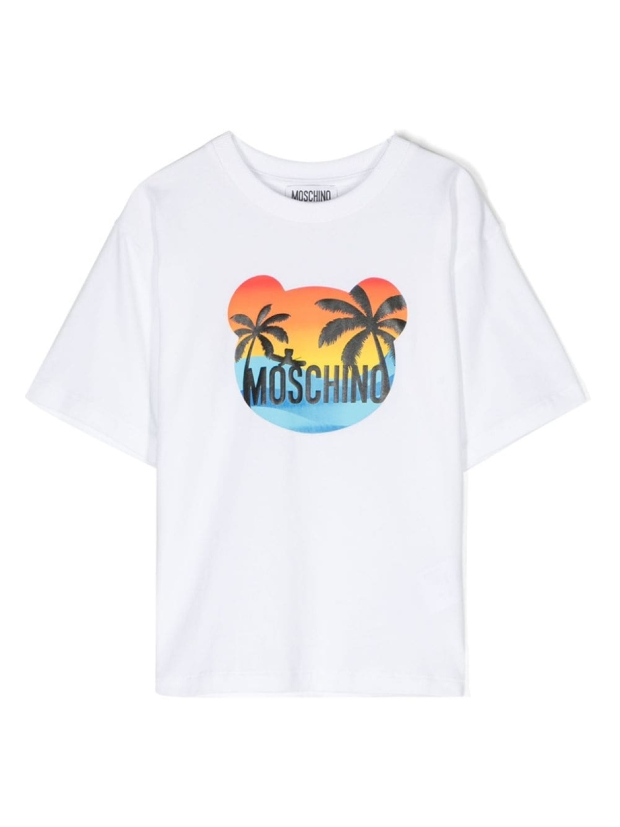 

Moschino Kids футболка с логотипом, белый