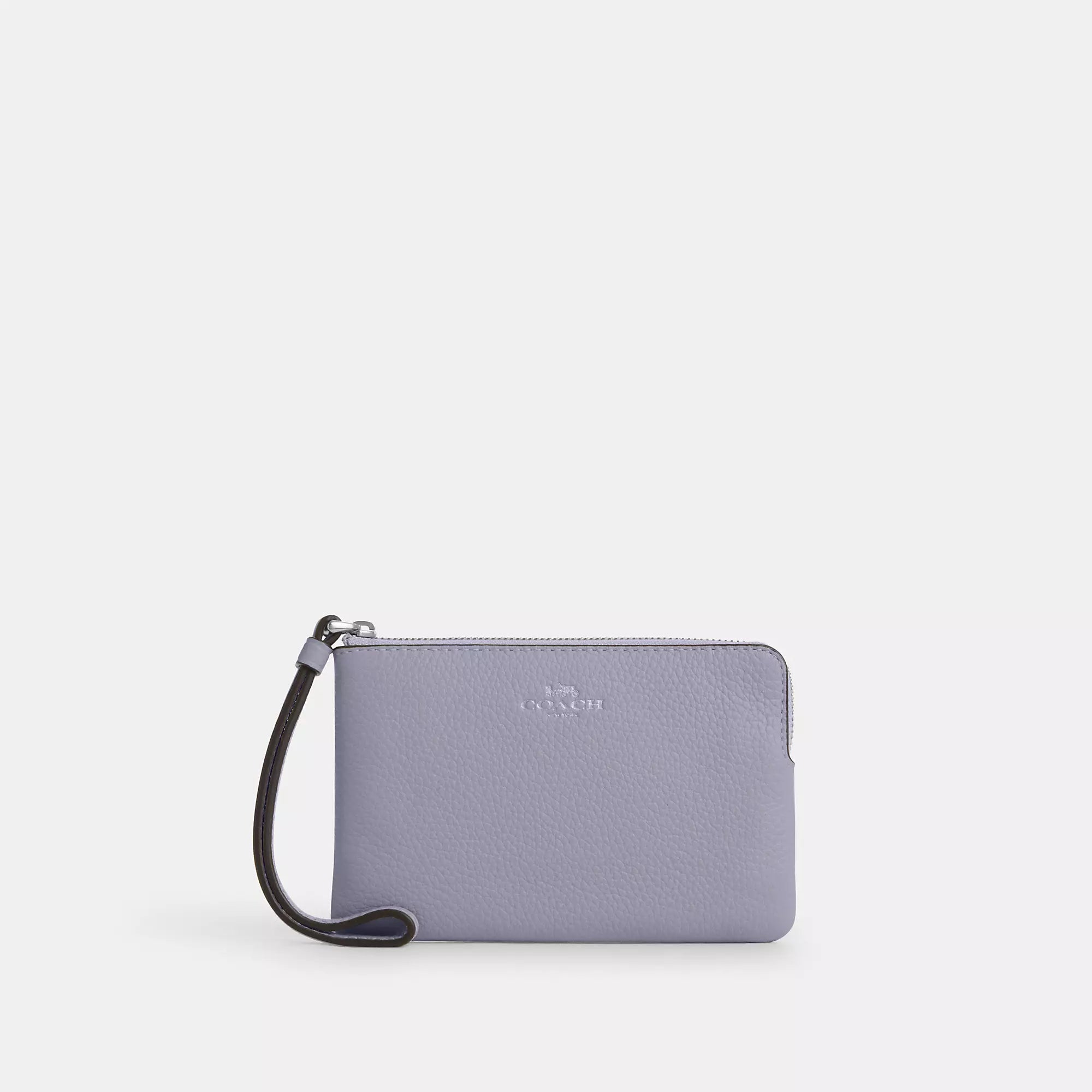 

Кошелек Coach Outlet с угловой молнией, серебряный