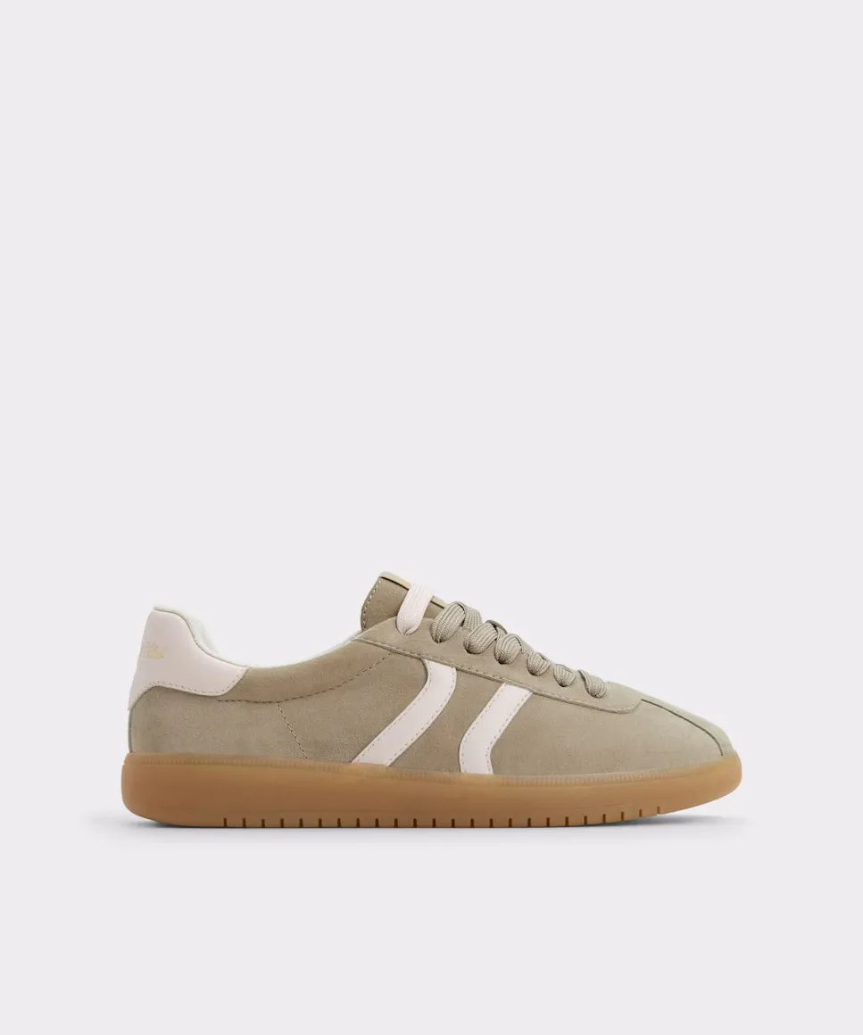 Женские повседневные кожаные кроссовки с круглым носком Aldo, бежевый