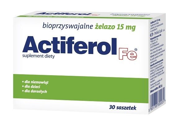 

Actiferol Fe 15 mg железо в пакетиках, 30 шт.