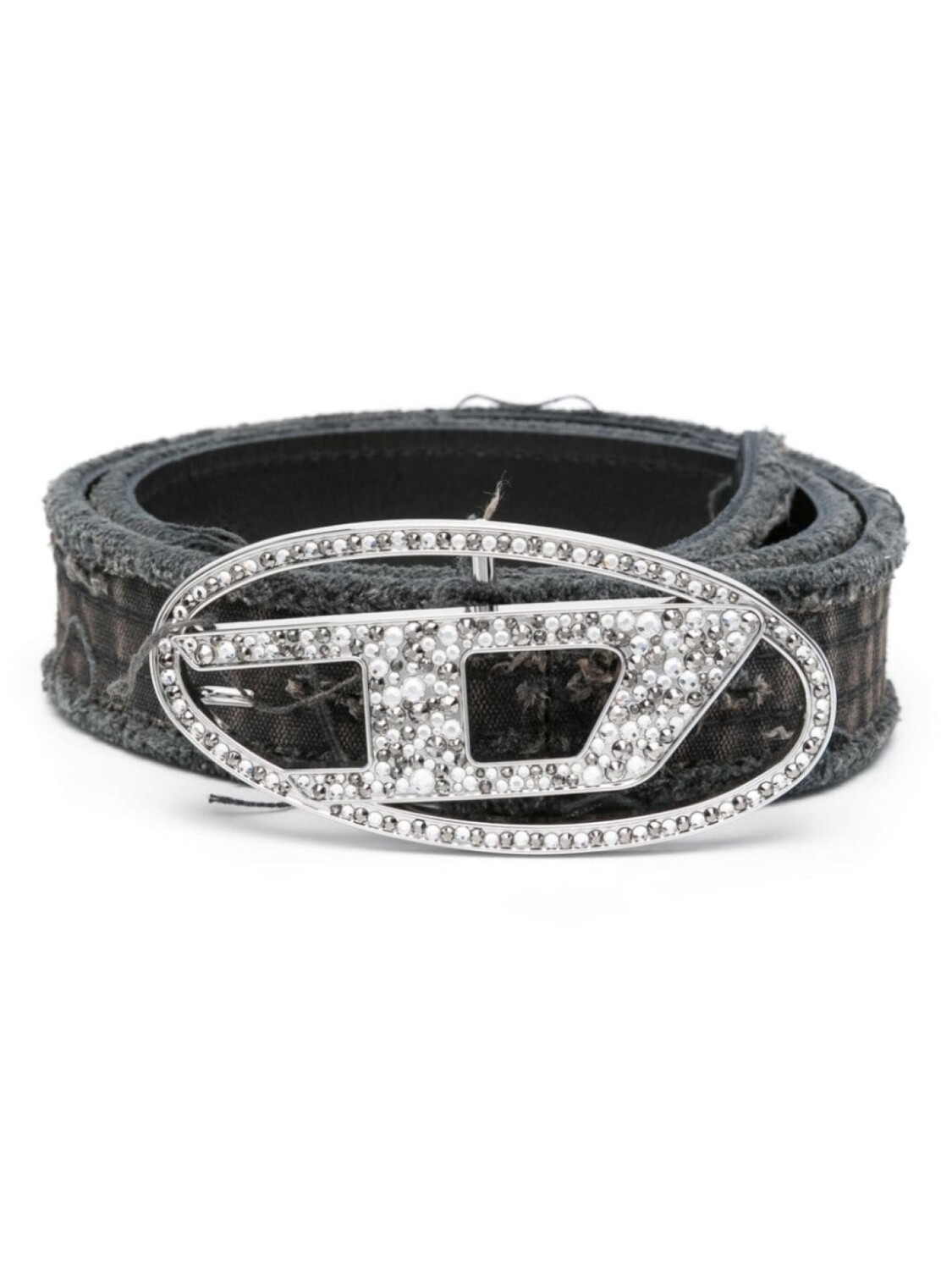

Ремень B-1dr Strass с эффектом потертости Diesel, черный