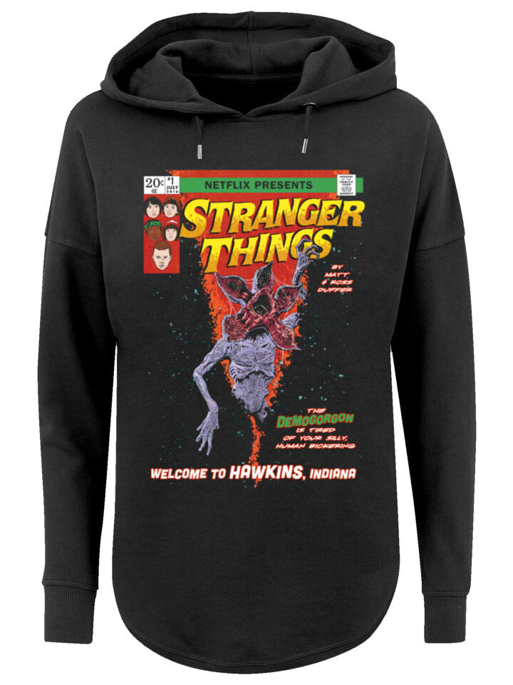 

Пуловер F4NT4STIC Oversized Stranger Things Comic Cover Netflix TV Series, черный
