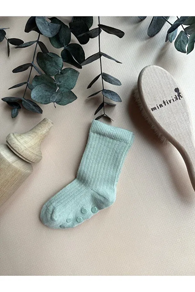 Детские носки для новорожденных хлопковые Bamboo Corduroy Baby Socks Mintirik, Mint Green