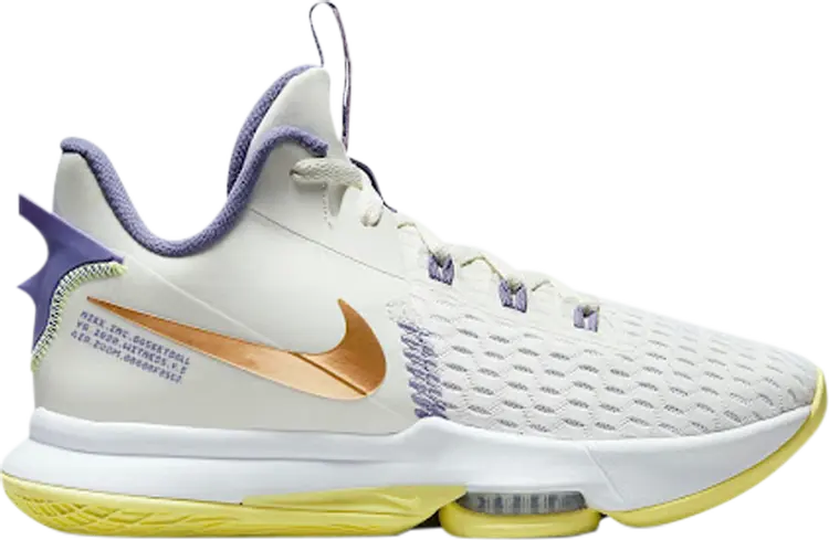 

Кроссовки Nike LeBron Witness 5 EP 'Summit White Metallic Bronze', белый