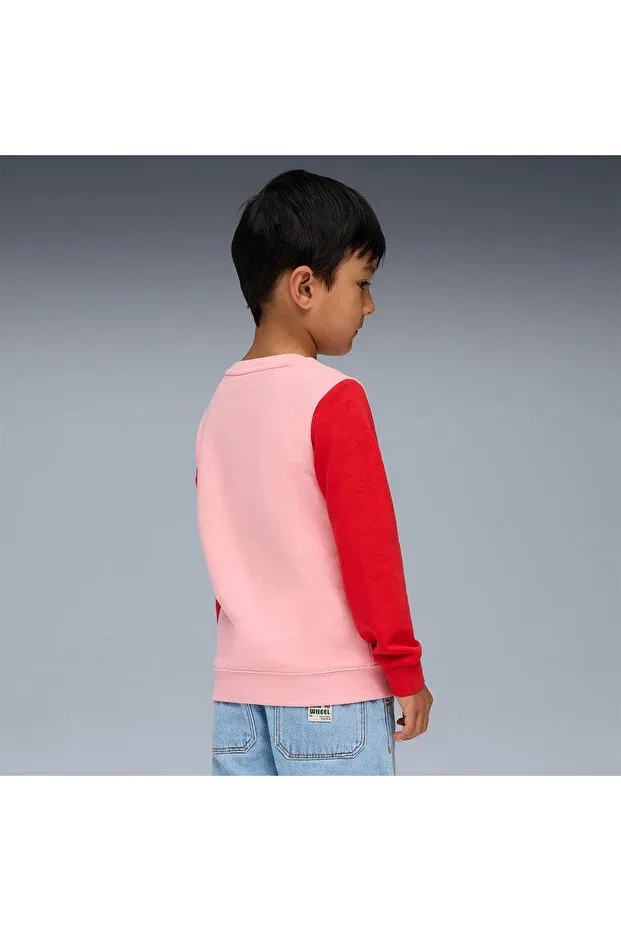 Детское худи для девочек с принтом Little Runners Crew Puma, Pinkscape Pink — фото 3