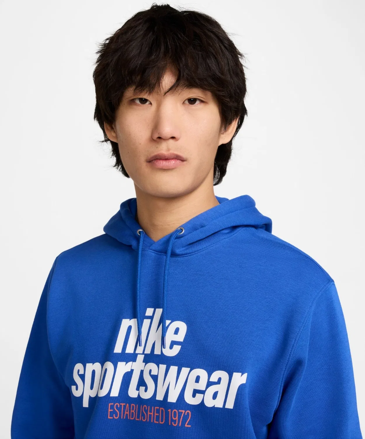 Мужской флисовый пуловер-худи Nike Club Men's Fleece Pullover Hoodie, Royal Blue — фото 4