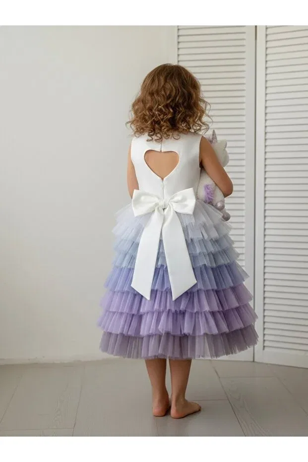 Детское платье для девочек с открытой спиной Asel Kids, Purple
