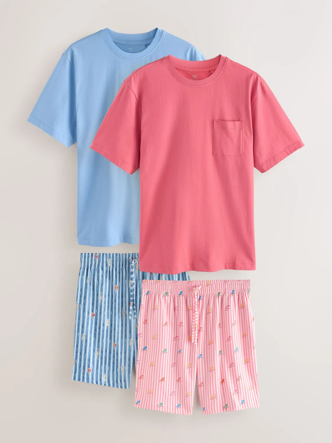 Пижама с коротким рукавом, набор 2 шт, Coral/Blue Next