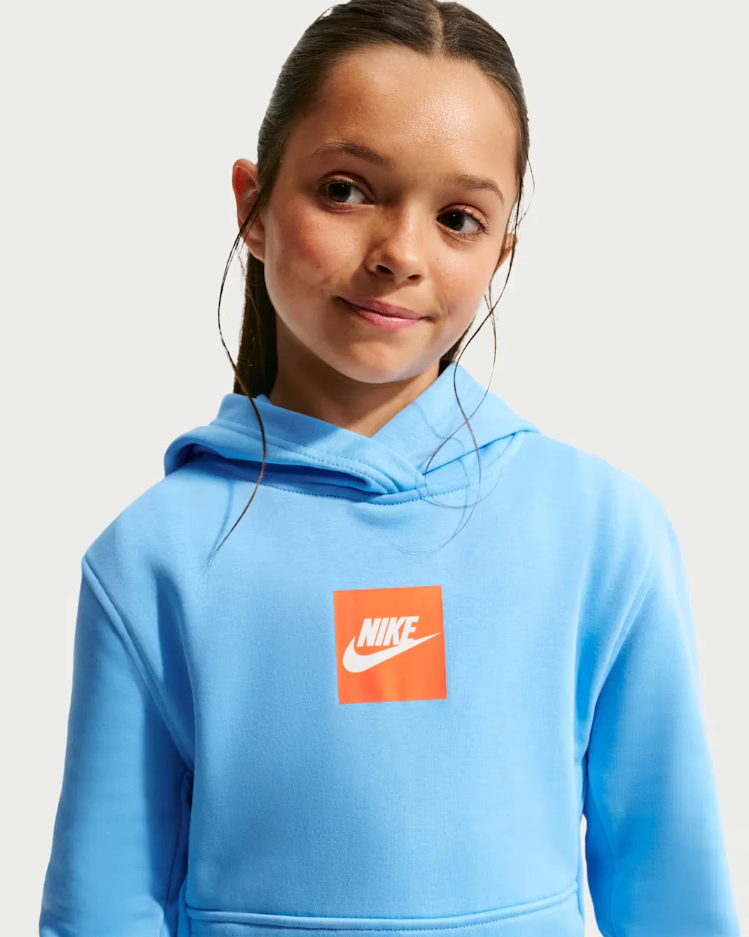 Толстовка из французского махрового трикотажа для детей постарше Nike Sportswear Club, Football Blue/White — фото 2