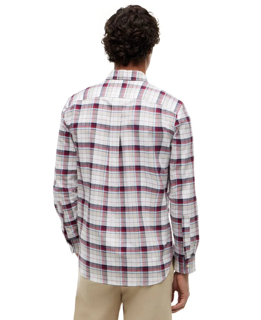 Рубашка с оксфордской клеткой среднего размера, свободного кроя Tommy Hilfiger, White/Check — фото 4