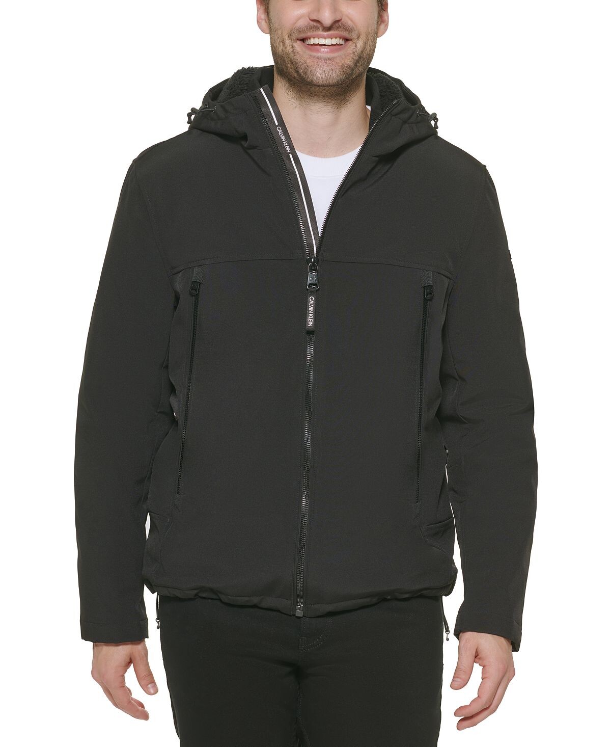 

Мужская куртка soft shell infinite stretch на подкладке из шерпы Calvin Klein, черный