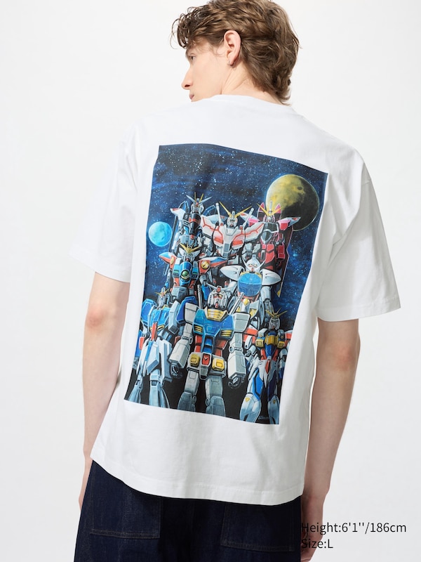 

Футболка с графическим принтом Gundam ut Uniqlo, белый