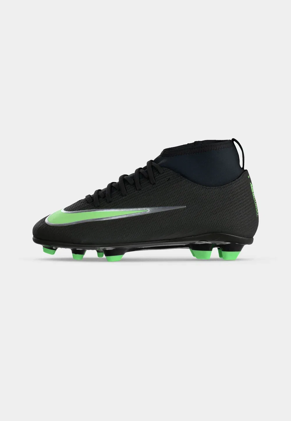 Футбольные бутсы Mercurial Superfly 11 Club FG/MG унисекс - для искусственной травы Nike Performance, Black/Illusion Green — фото 2