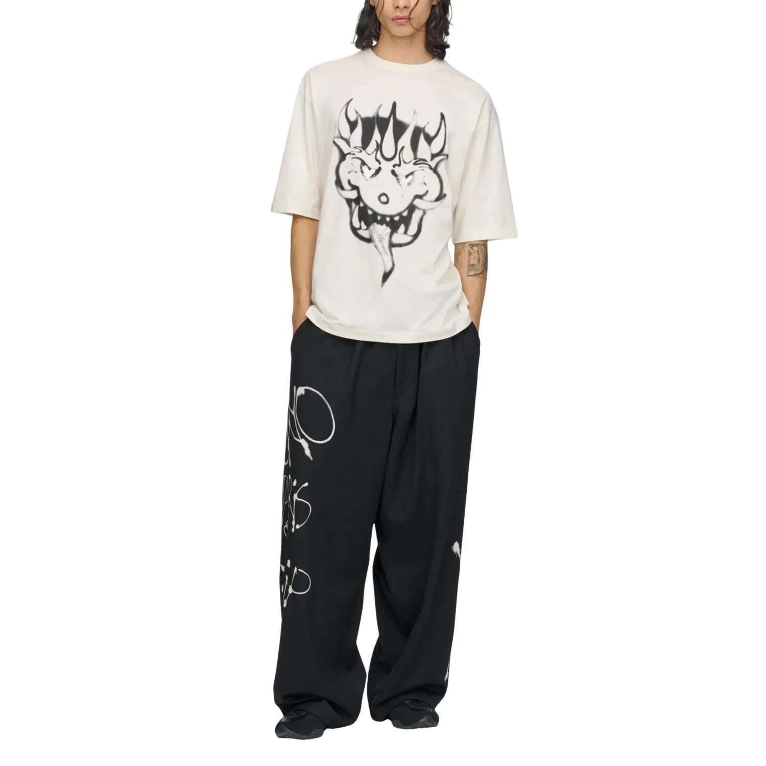 Мужская футболка Y-3 Chito Graphic T-Shirt Asia Sizing 'Chalk White' adidas, Chalk White — фото 4