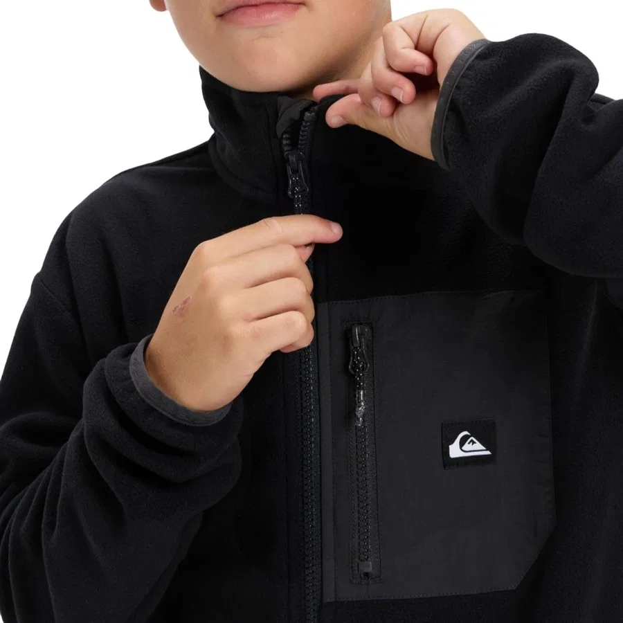 Детская флисовая куртка с молнией Ice Fields Fz Quiksilver, Черный — фото 3