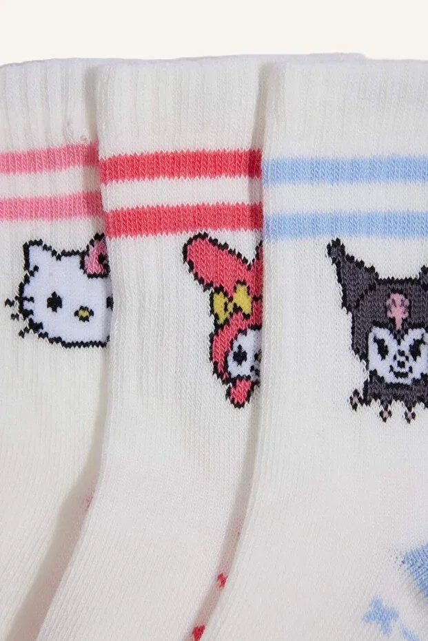 Детские носки с длинным голенищем с принтом Hello Kitty Defacto, Multicolor Kr1 — фото 3