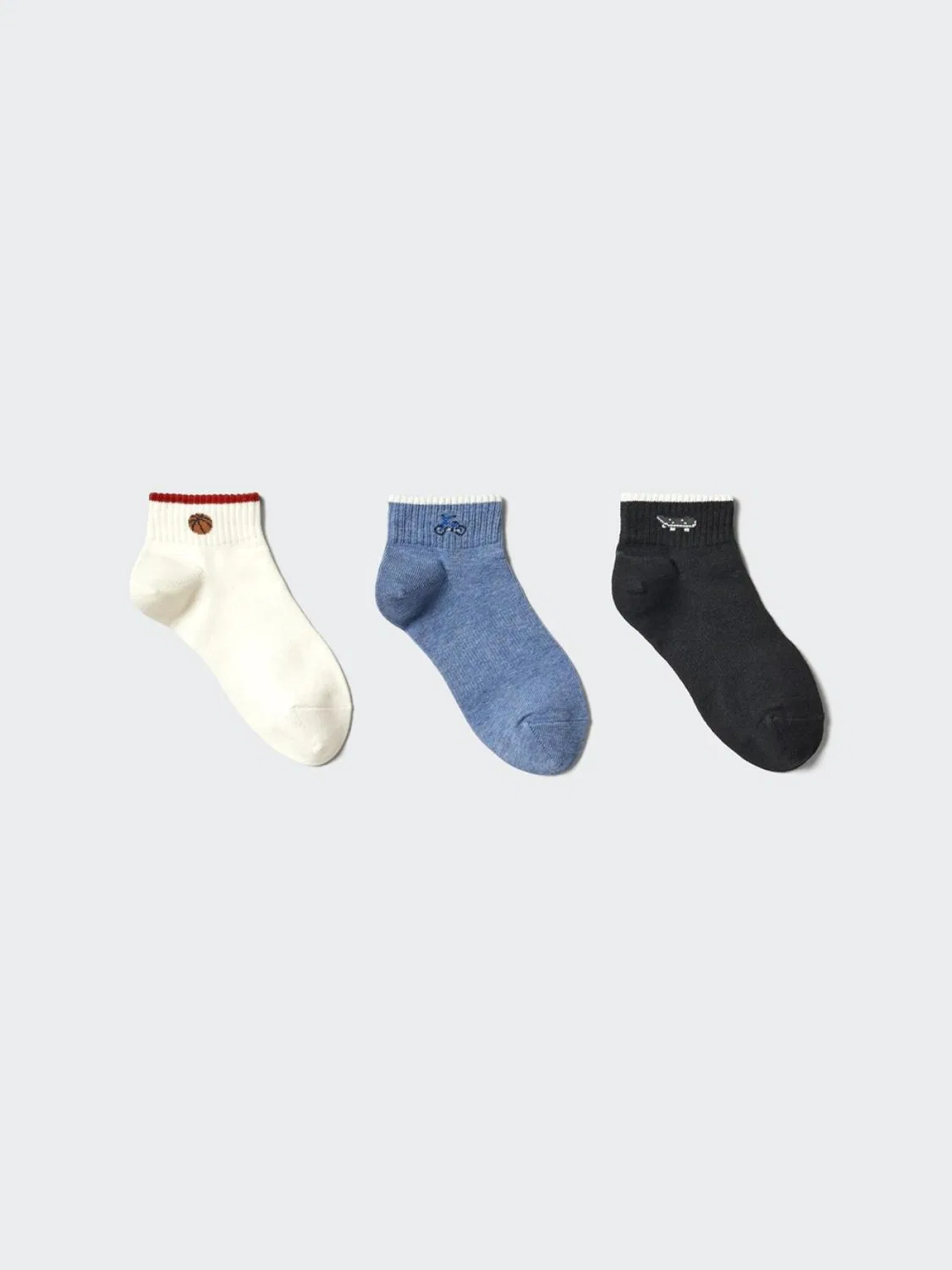 Носки детские 3 пары Uniqlo, молочный