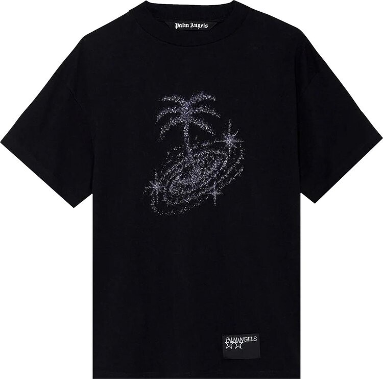 

Футболка Palm Angels Palm Galaxy Tee 'Black/Glittered', черный