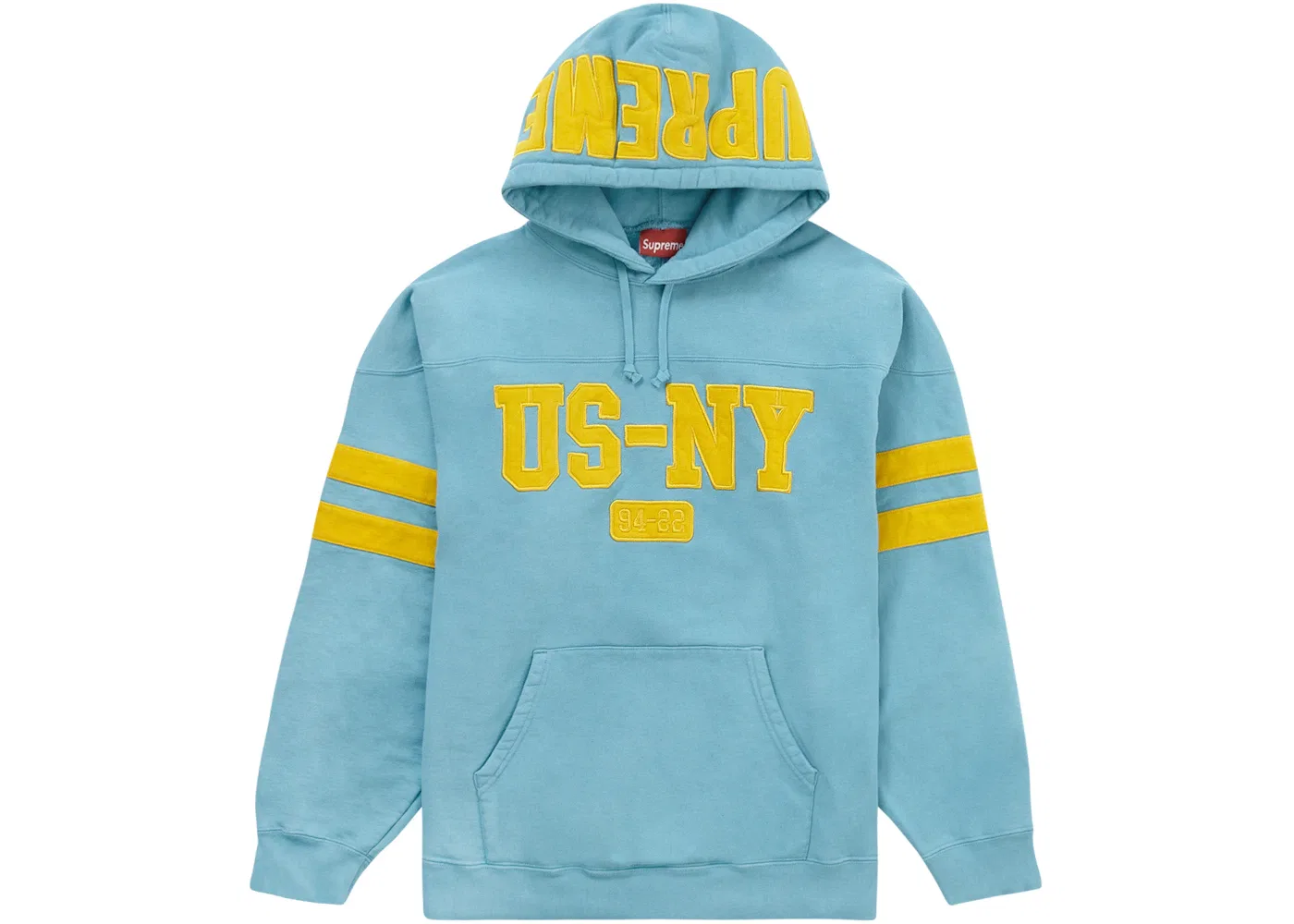 Мужской худи с капюшоном Supreme US-NY, Light Aqua