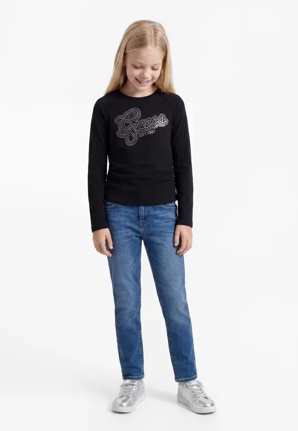 Детская/Подростковая футболка с длинными рукавами Guess, черный