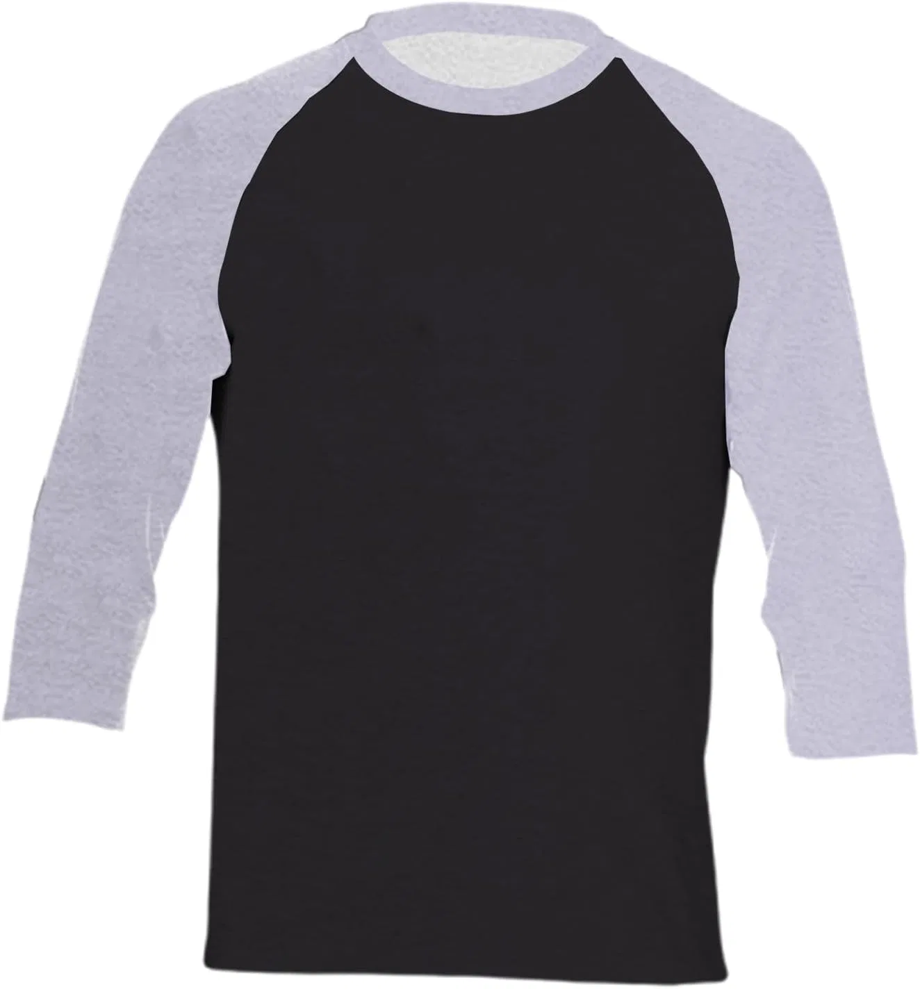 Мужская футболка с принтом, с рукавом 3/4, Slim Fit, светло-серый