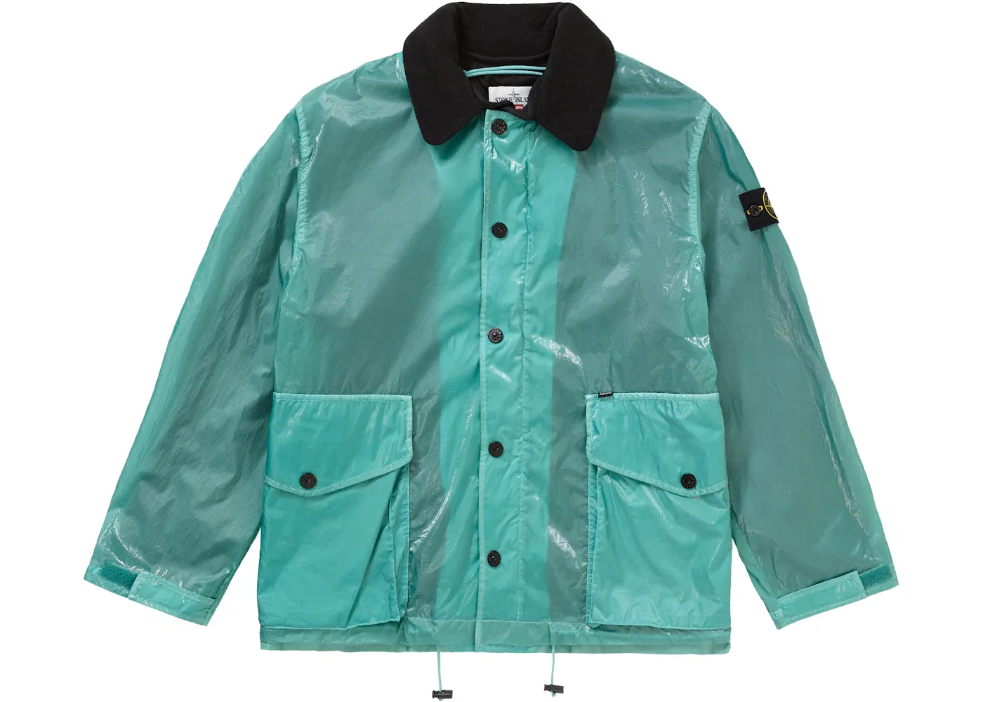 Мужская куртка с принтом Supreme Stone Island New Silk Light Jacket, Light Blue