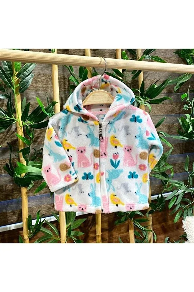 Детский кардиган с капюшоном на молнии Basics Patsan, Pink