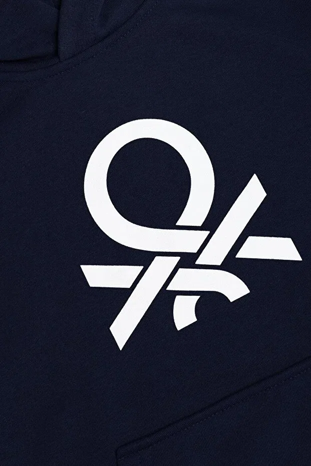 Детская толстовка для мальчиков с капюшоном United Colors Of Benetton, Navy Blue — фото 3