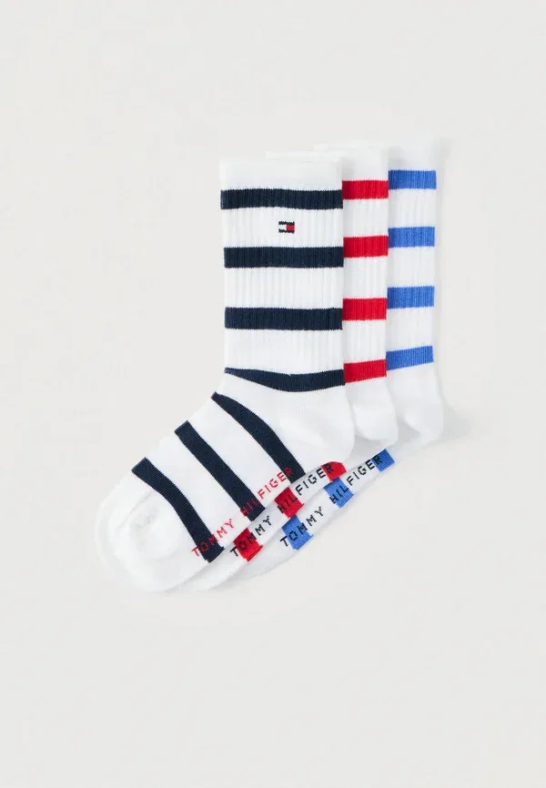 Носки 3 шт, хлопок Tommy Hilfiger, белый/синий/мультиколор