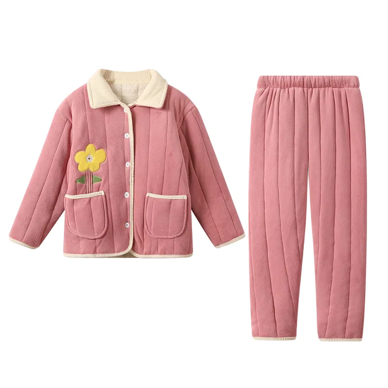 Детский комплект домашней одежды с длинным рукавом Red bean, Yang Pink