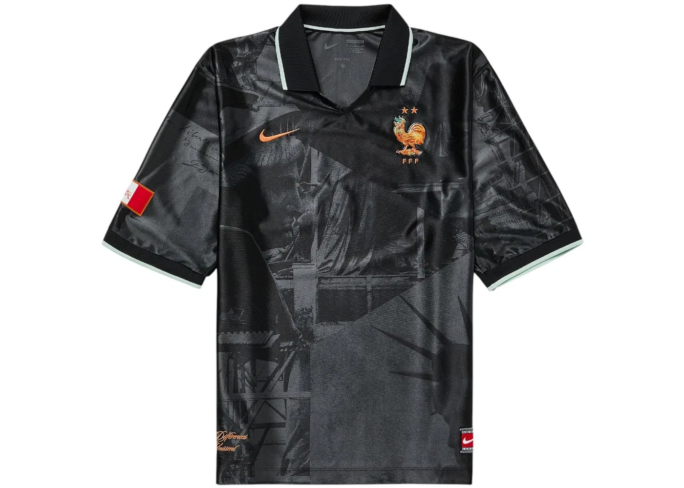 Мужская футболка с принтом Nike France 2026 Dri-FIT Energy Top, Anthracite Igloo Metallic Copper