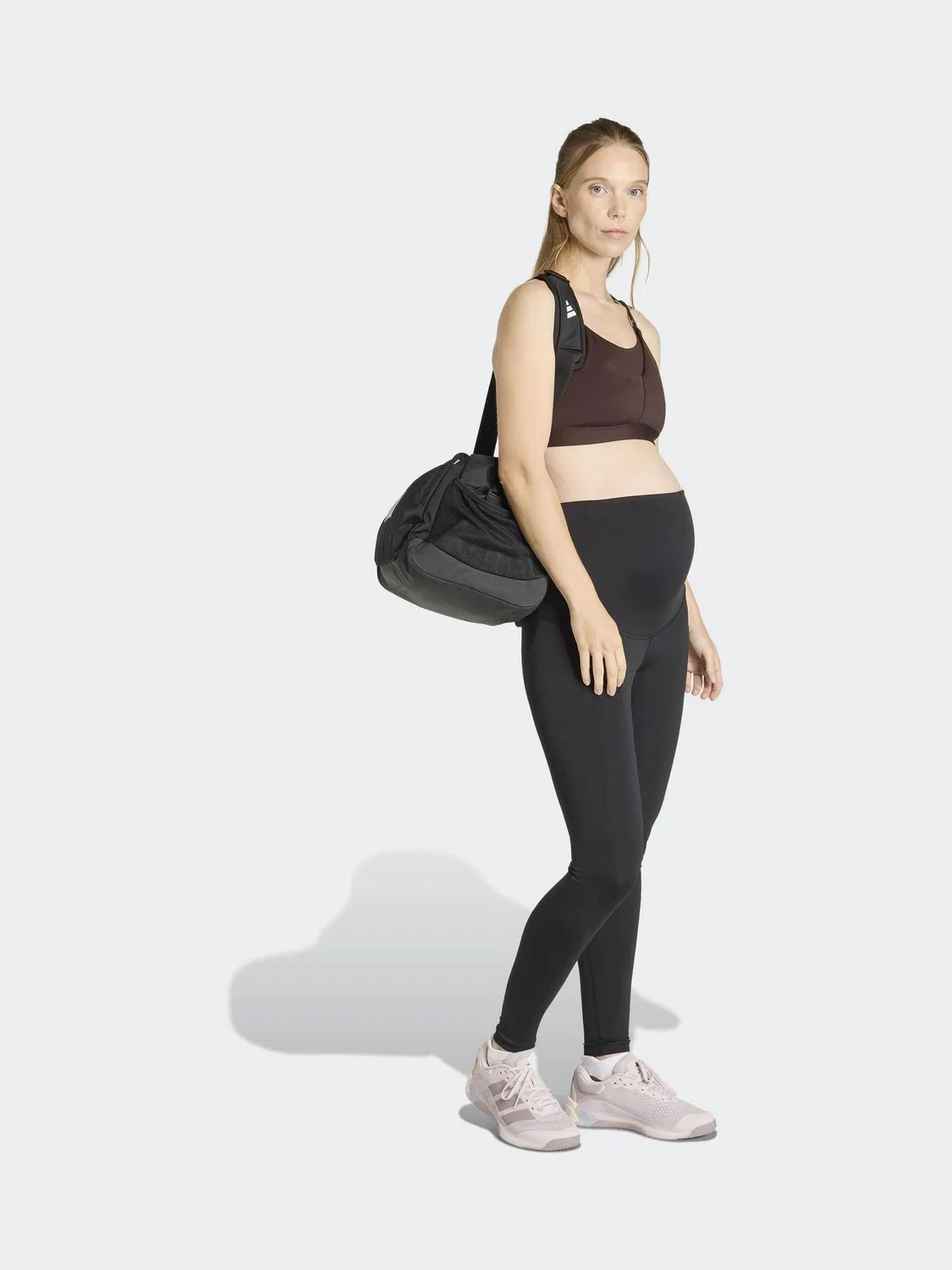 Леггинсы Optime Essentials Full Length Maternity adidas, черный — фото 3