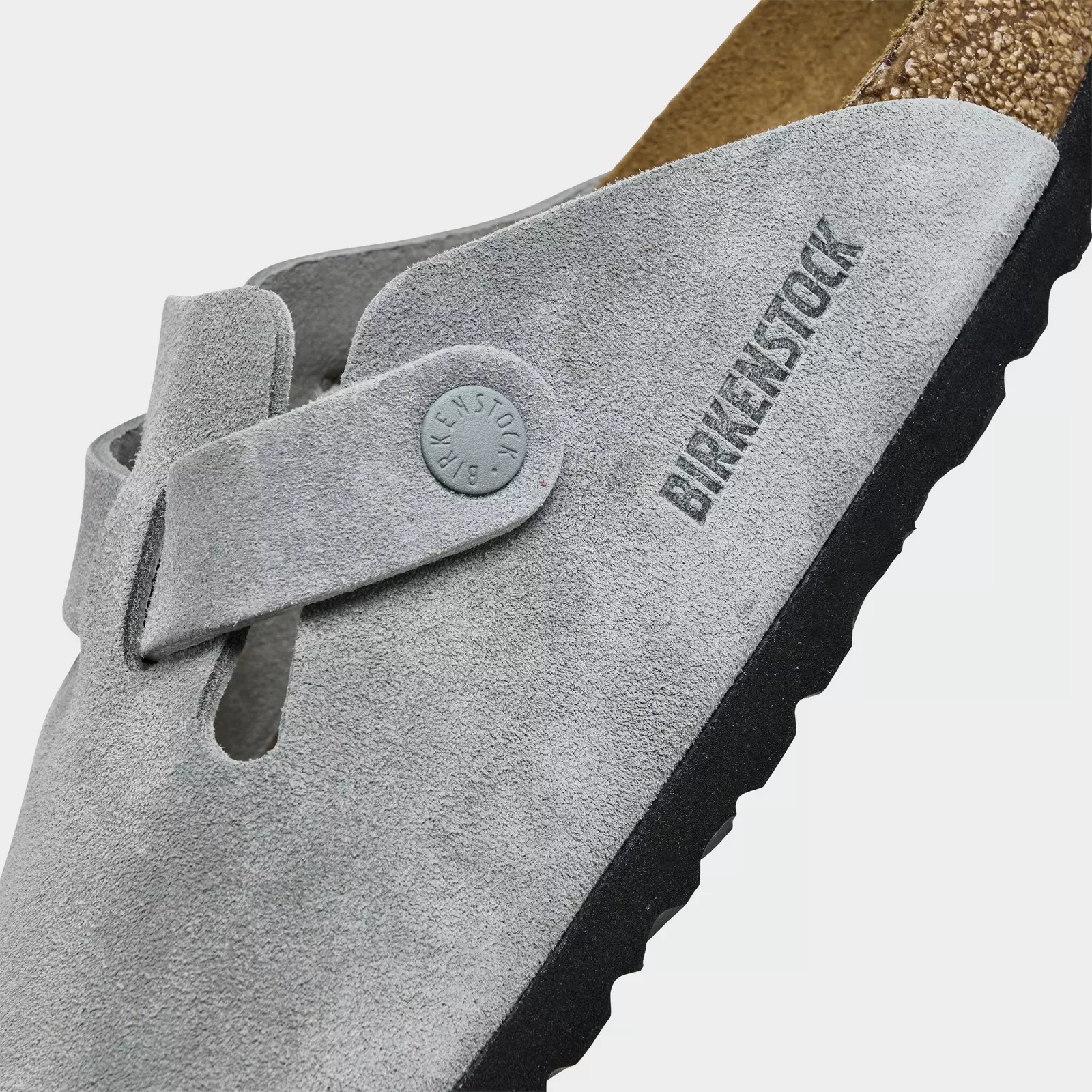 Сандалии Boston Wrap Toe унисекс серые узкие Birkenstock, Gray — фото 3