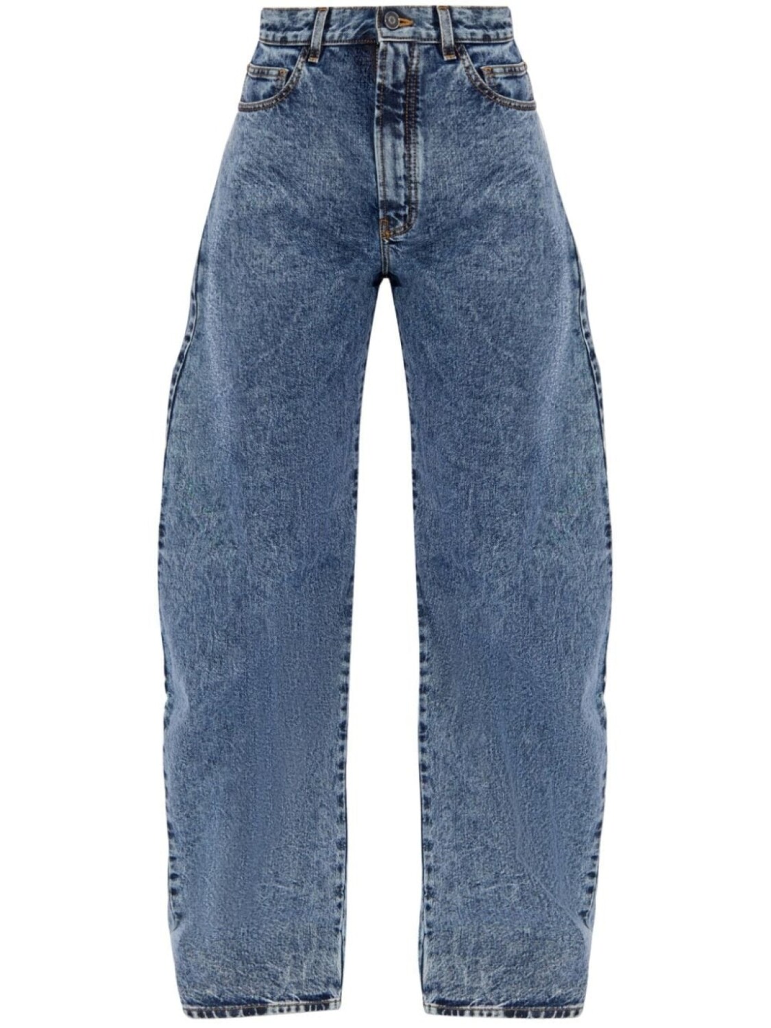 

Alaïa зауженные джинсы с высокой талией, синий
