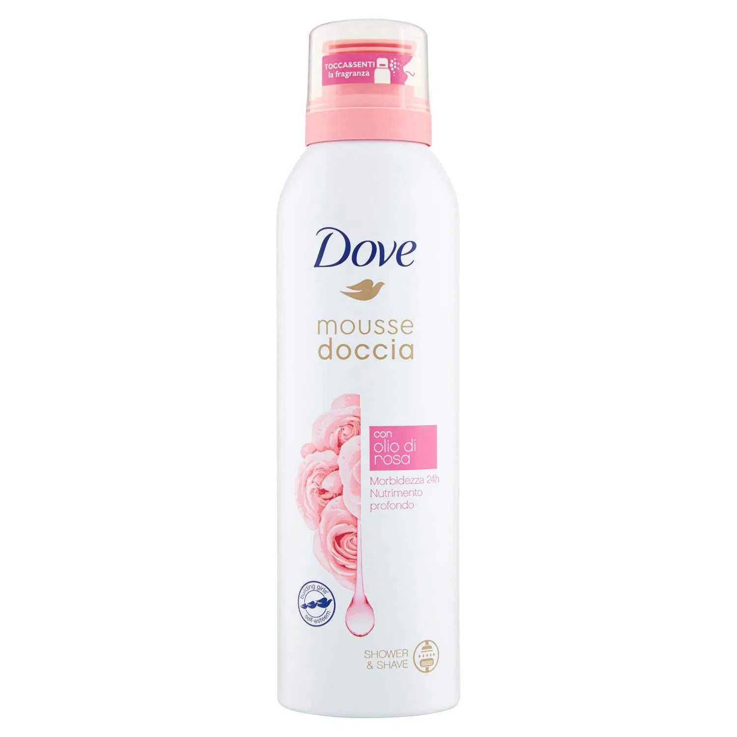 Пена для душа с маслом розы Dove, 3 шт по 200 мл, Розовый