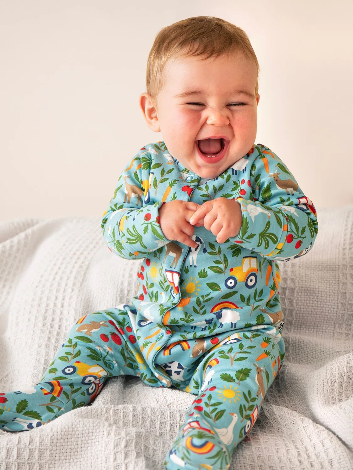 Боди-спальный мешок для новорожденных Frugi, синий