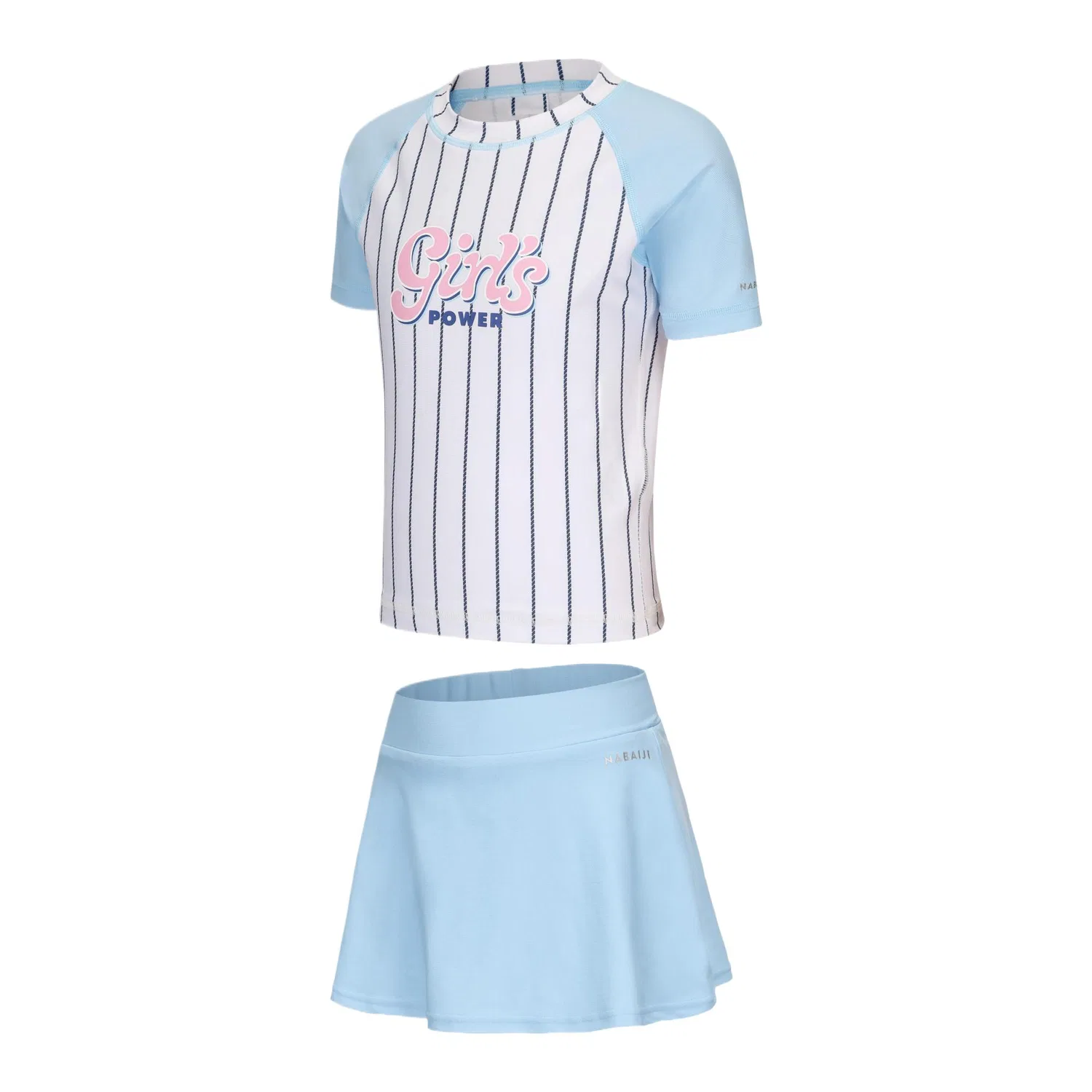 Детский комплект для плавания из 2 предметов для девочек Blue DECATHLON, Blue — фото 2