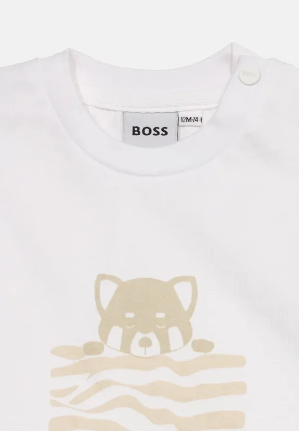 Комплект с шортами Boss Kidswear, бежевый — фото 4