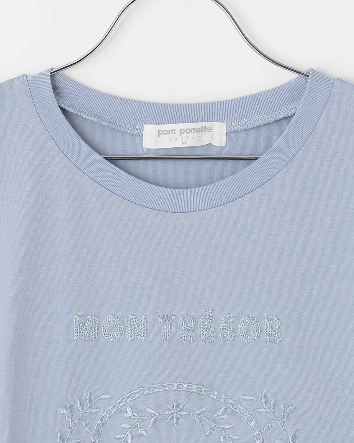 Детская футболка с контактной прохладой, с принтом, Pom Ponette Junior, Off White — фото 3