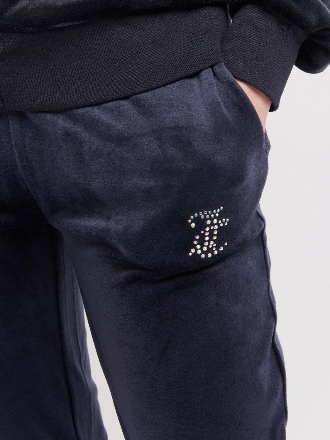 Джоггеры bootcut с диамантами Juicy Couture, синий — фото 3