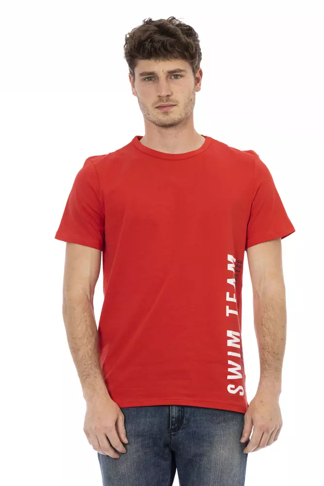

Красная хлопковая мужская футболка Bikkembergs
