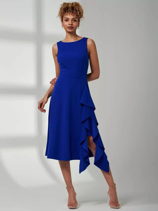 

Платье Jolie Moi Haylen Frill Midi, цвет royal/blue