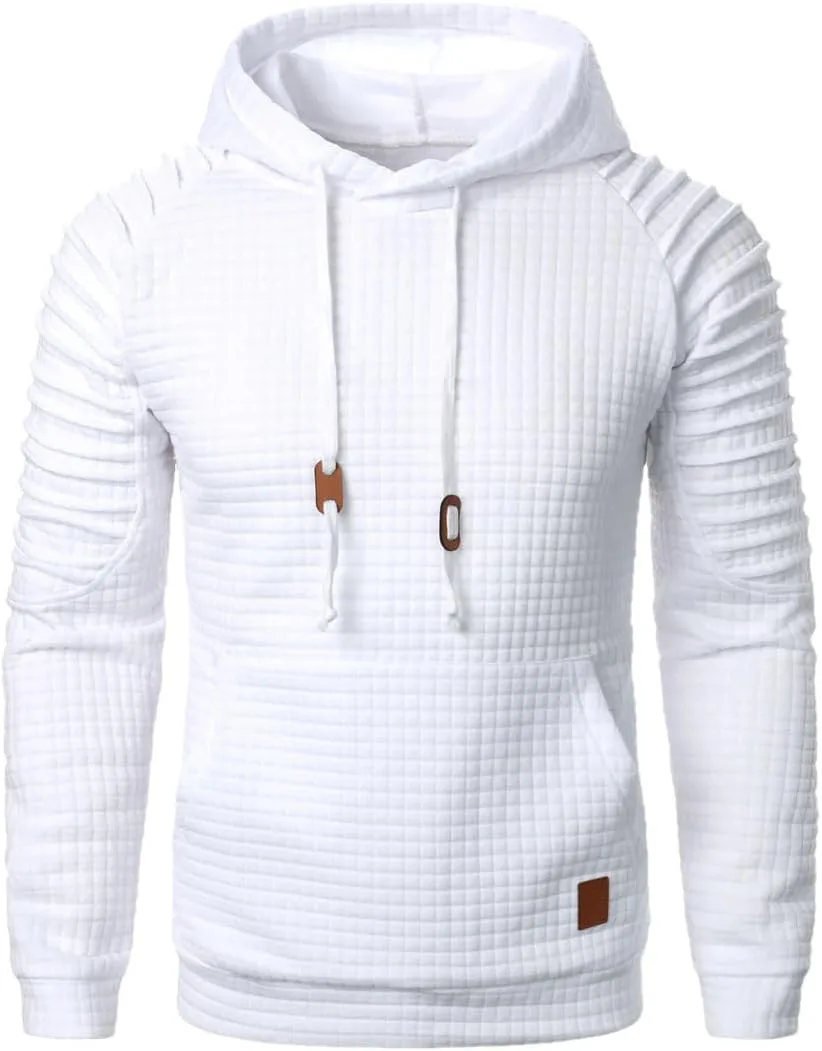 

Мужской худи в клетку с длинными рукавами