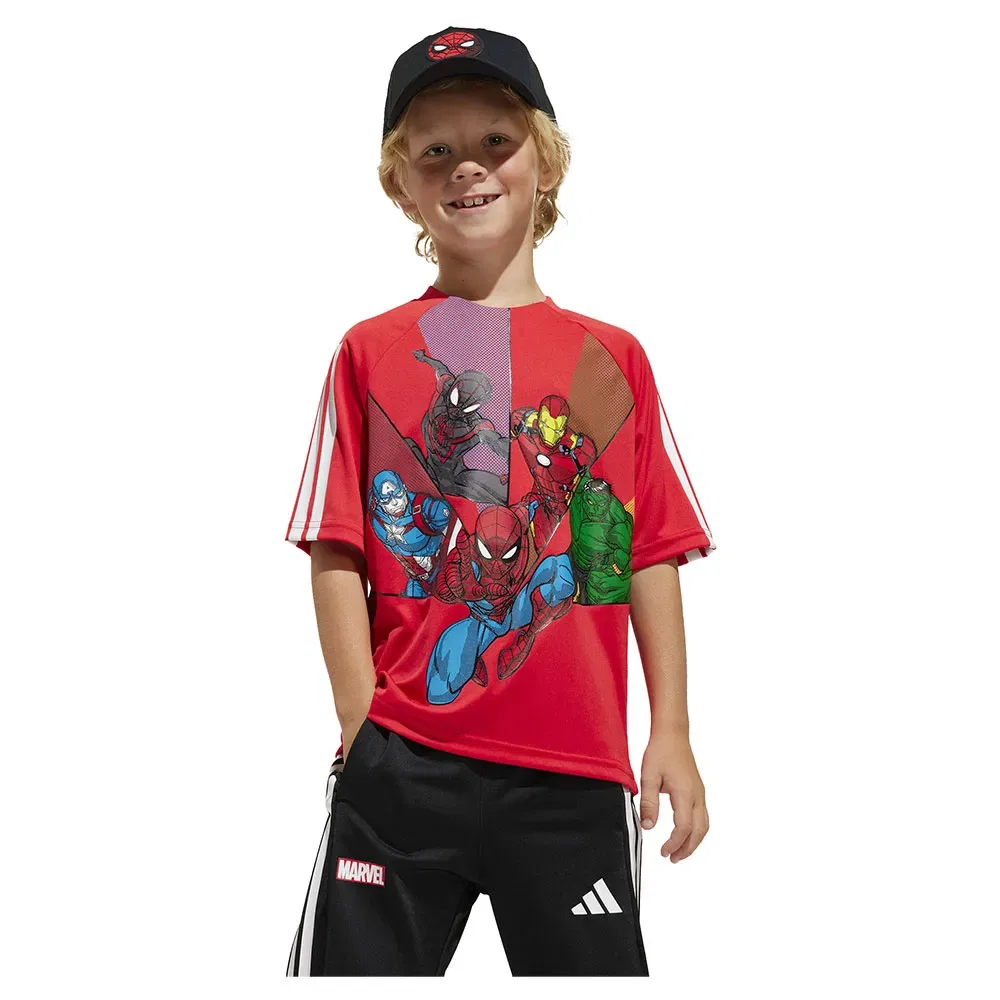 Футболка с коротким рукавом Spider-Man Adidas, красный
