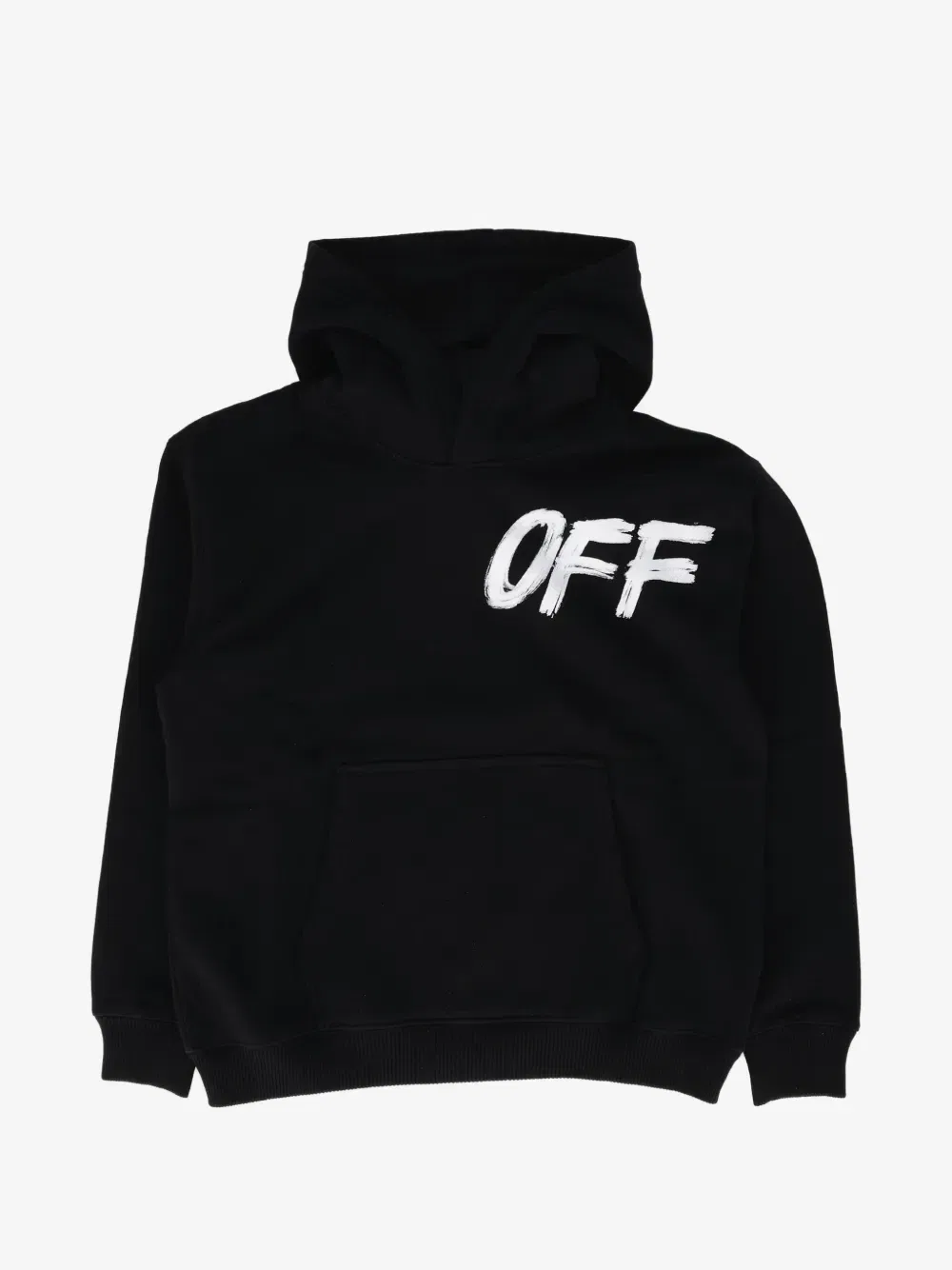 Худи из хлопка с логотипом OFF-WHITE, черный