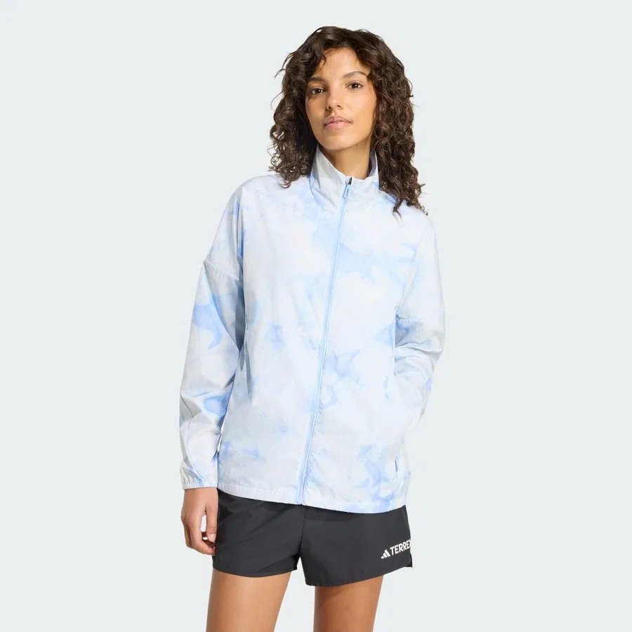 Ветровка с принтом Terrex Multi Spray Dye CLIMA365 Wind Jacket adidas, Бело-синий