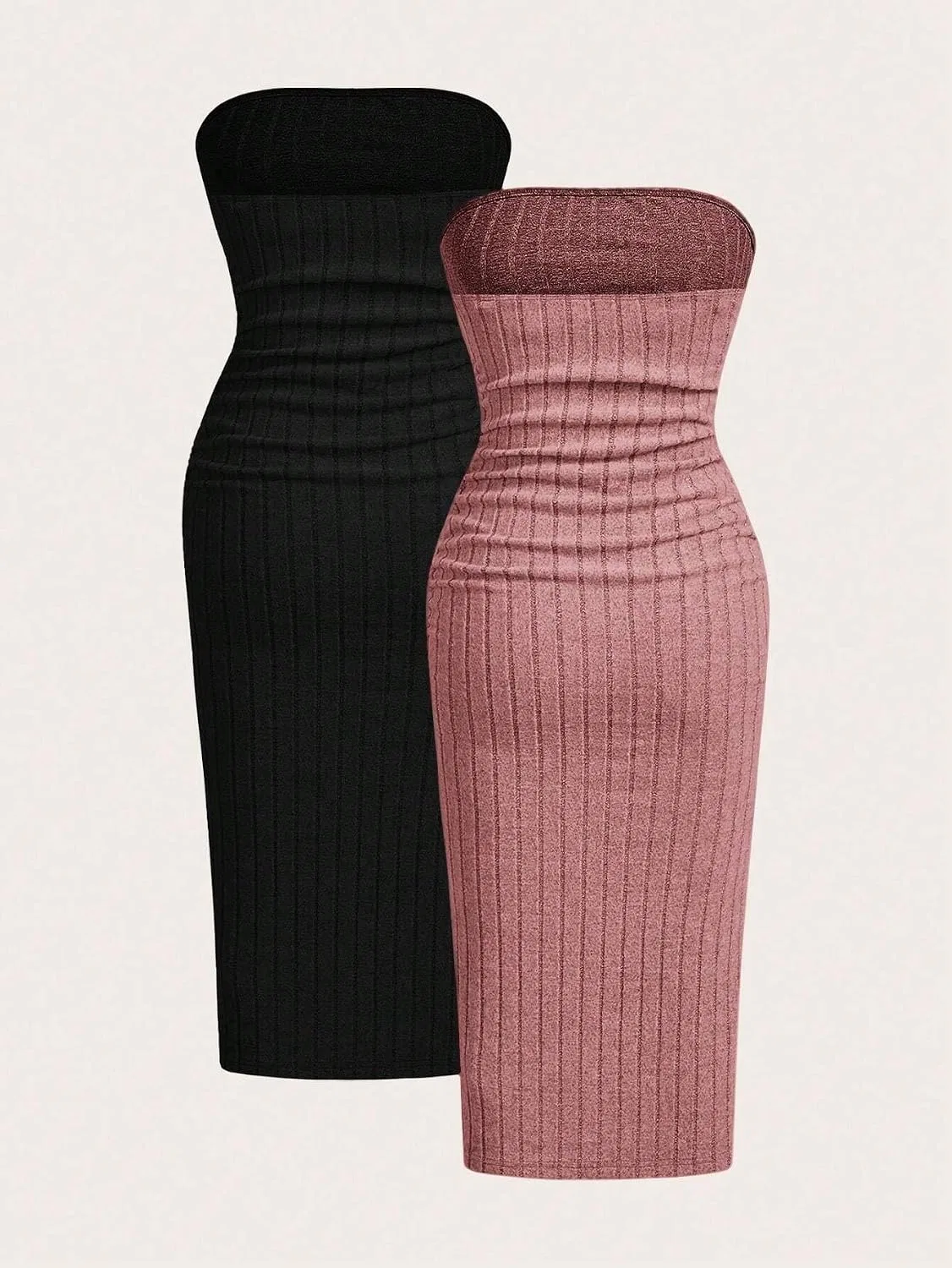 Женское повседневное платье bodycon с разрезом, Multicolor — фото 4