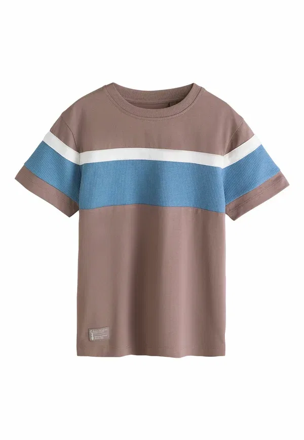 Футболки 3 шт, хлопок, Regular Fit Short Sleeve Colourblock T-shirts 3 Pack, Next, Mink Blue Navy, темно-синий — фото 2