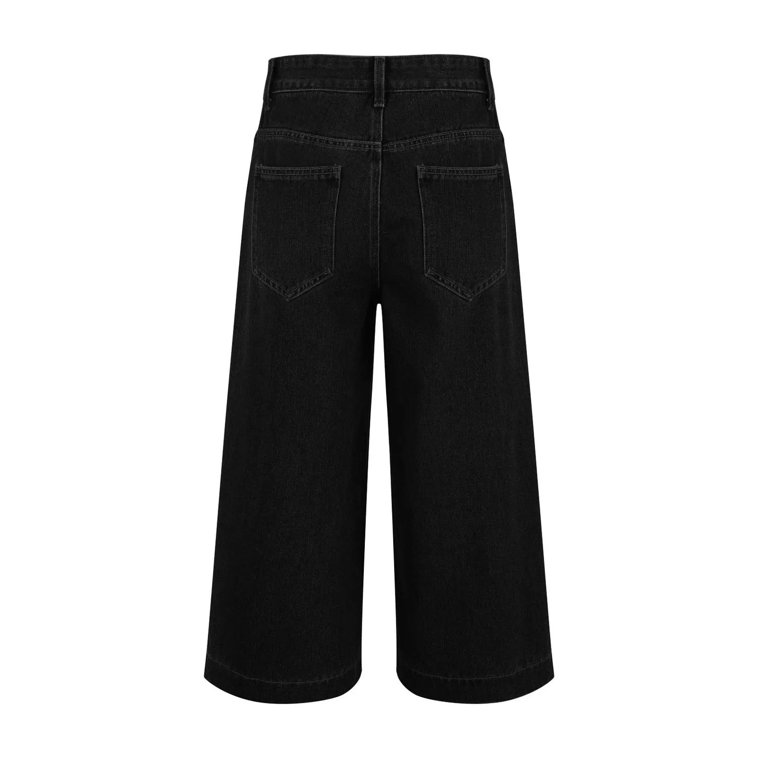 Женские джинсы с высокой посадкой и подвернутым низом Y2k Baggy Boyfriend, 02#nero — фото 4